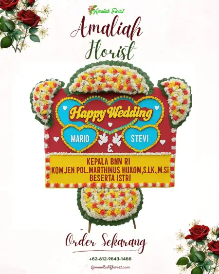 Papan Bunga Pernikahan Lebakgowah
